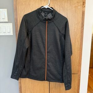 NWOT❤️North End - Full Zip Space Dye Grey Jacket with Orange Zipper - XL